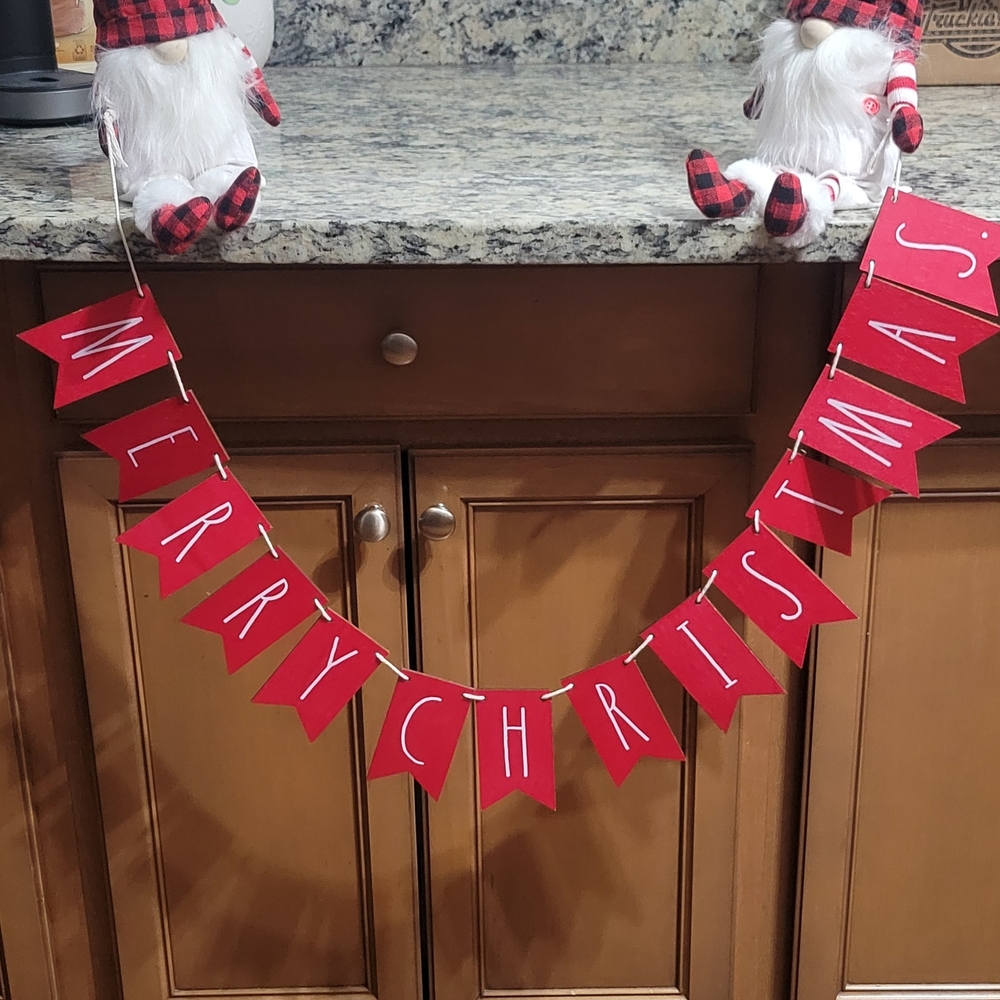 Rae Dunn Red Merry Christmas Garland